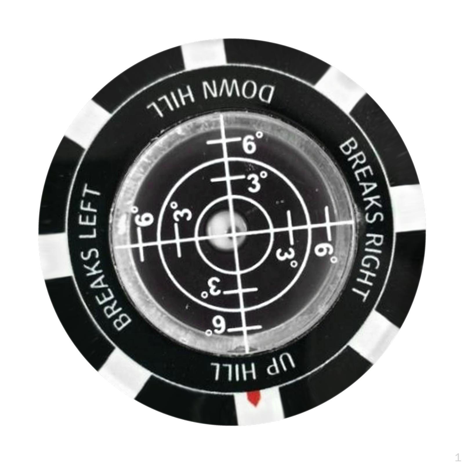 

Маркер для мяча для гольфа, помощь для паттинга, компактный для портативности, профессиональный, стильный, круглый, пузырьковый уровень чёрный