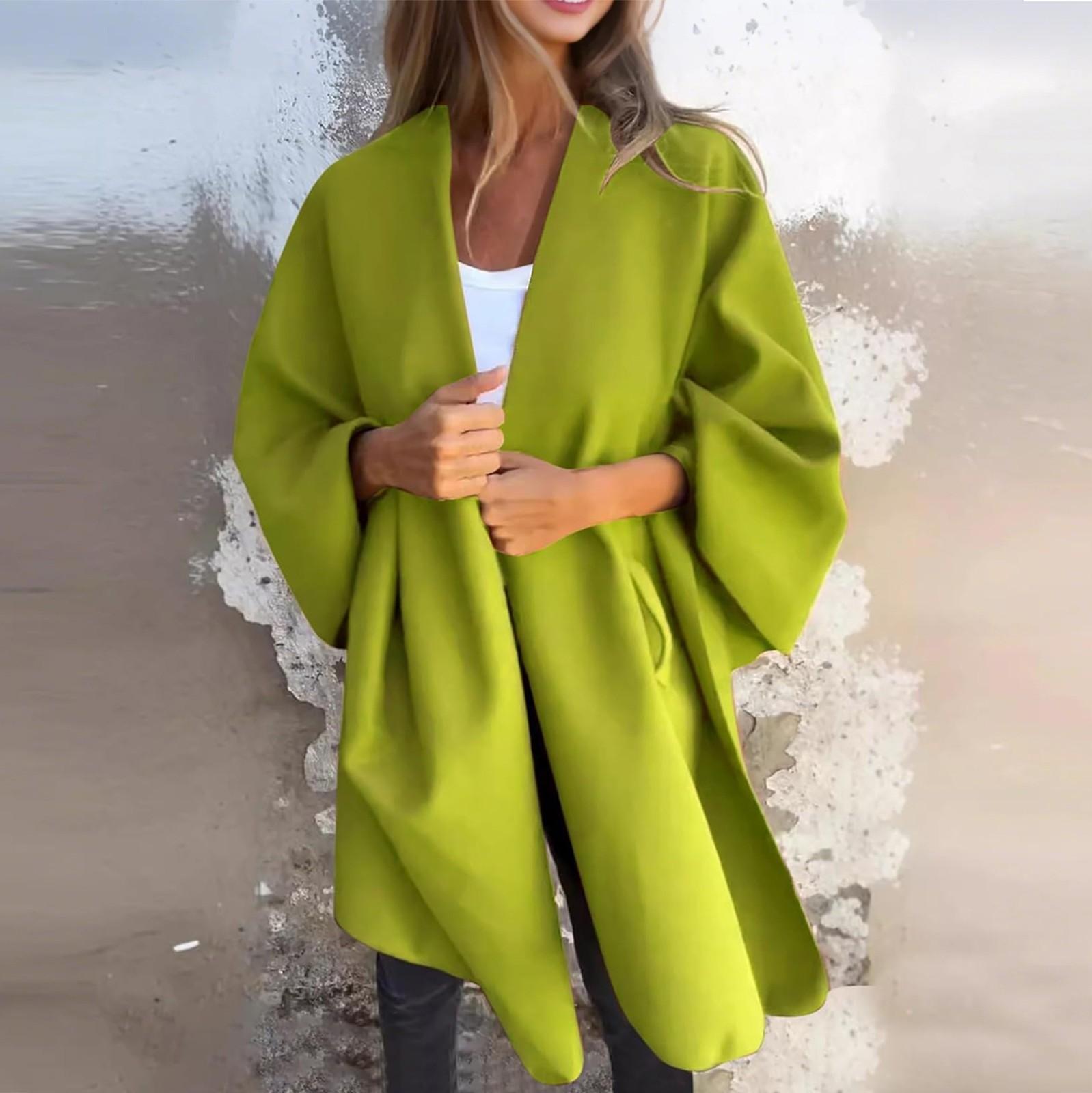 

Жіночі модні повсякденні піджаки з V-подібним вирізом на ґудзиках, універсальна шаль-накидка L