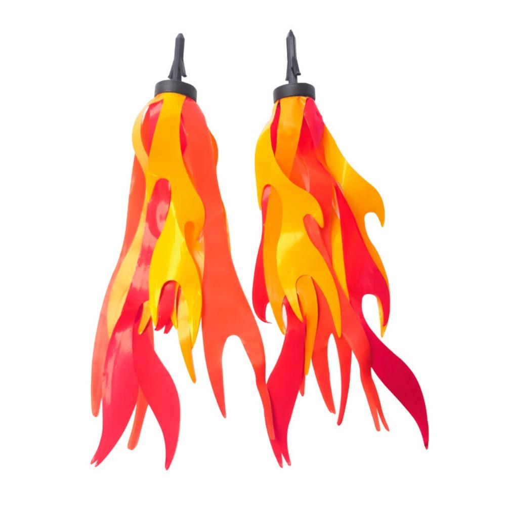 

2pcs Flame Design Bicycle Tassels Weatherproof Bike Decorations Bike Streamers Bicycle Supplies