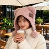 Bear Ears Little Bear Ears Hat Wool Balaclava Hat Cute Winter Plush Hat  Winter/Autumn