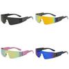 Black Shape Unique Frame Lens Sunglasses Street Style Nonmainstream Design