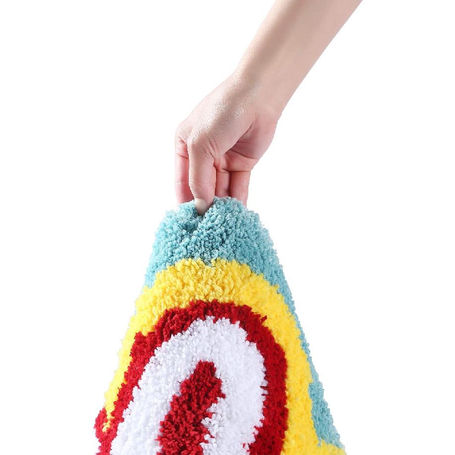 Funny Cute Rugs for Bedroom Bathroom Dorm Kitchen Non Slip Rubber Backed Machine Washable,Funky Cool Rugs Colorful Fluffy Shaggy Bedside Accent Rug