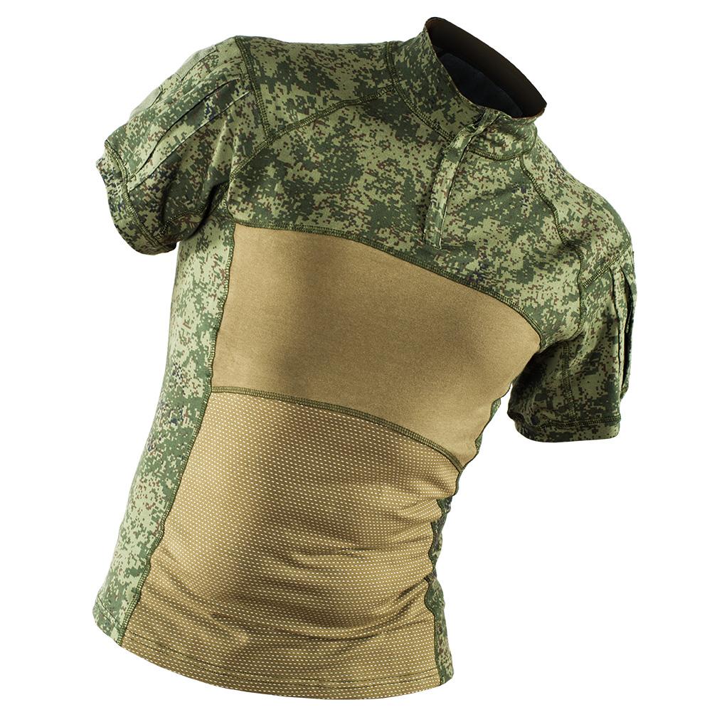 Military Camouflage Tactical Combat Short T-Shirt Russian Army Airsoft Training Hunting T Shirts Paintball Husband Work Uniform