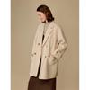 INMAN Women's Alpaca Silk Blend Double-Faced Wool Coat