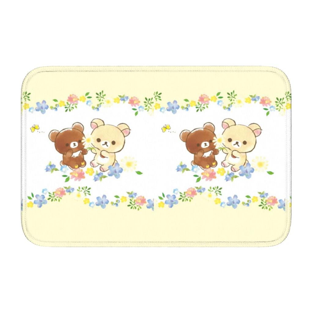 R-Rilakkumaes Cartoon Floor Door Kitchen Bathroom Mat Anti-Slip Indoor Doormat Garden Living Room Entrance Rug Carpet Footpad