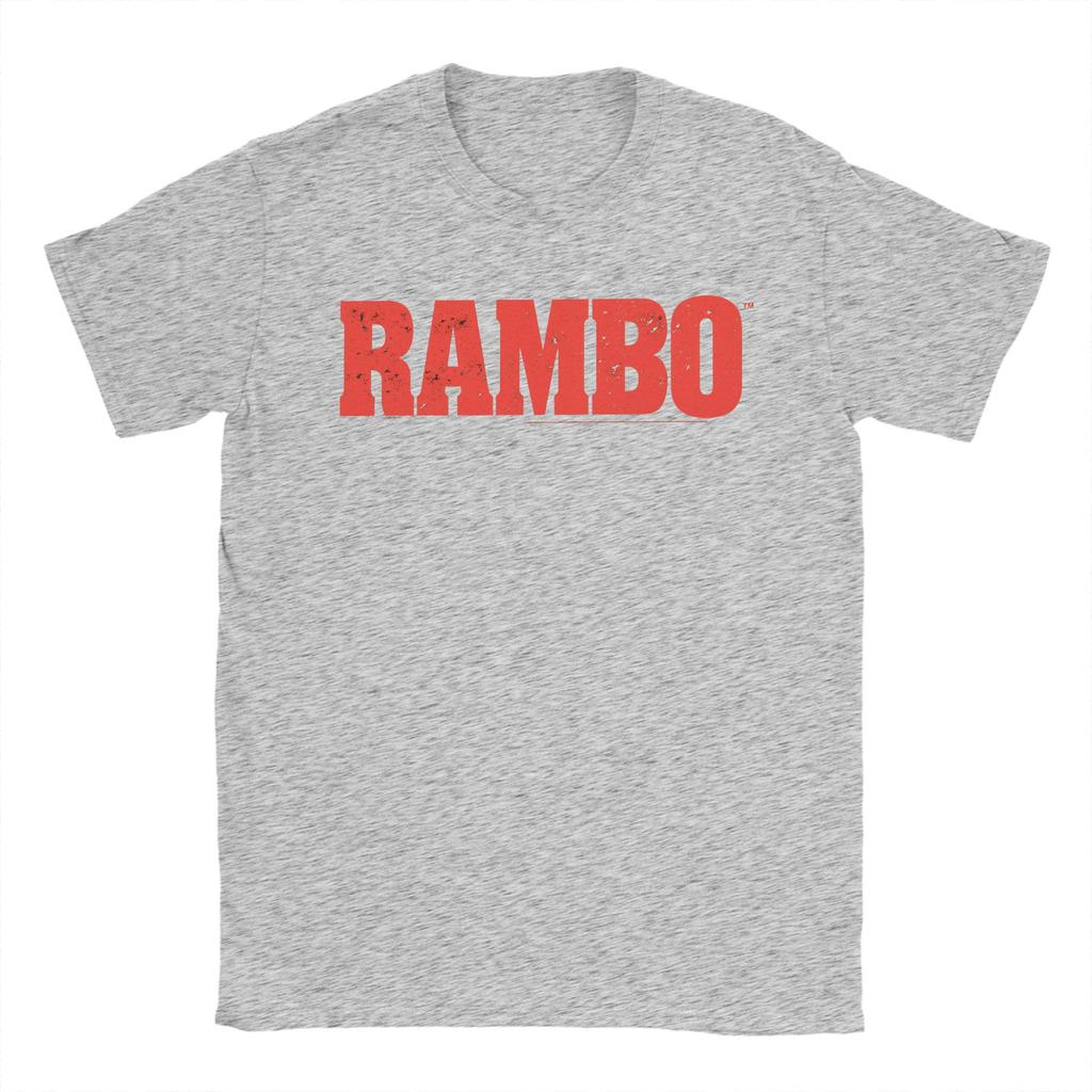 John Rambos Logo T Shirt Beach  Y2K Fun TShirts Pure Cotton Trending Tee Shirt For Mens Design Clothes