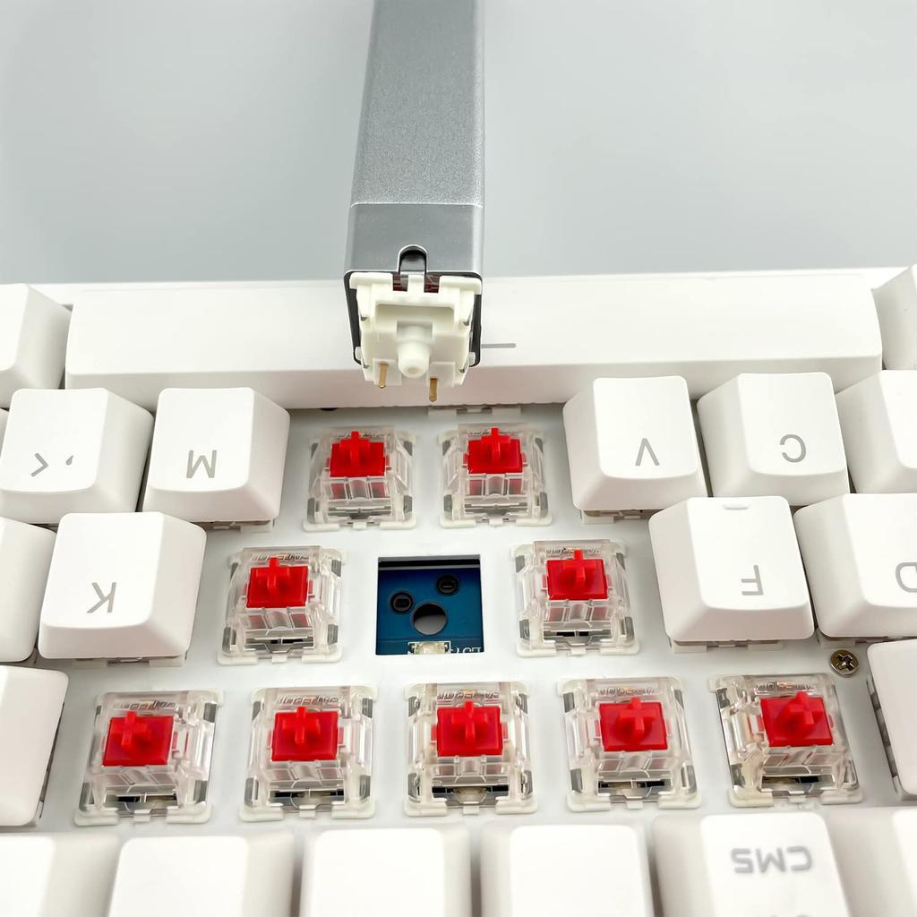 Gateron G Red Pro Switches Pre-lubricated 3-Pin RGB SMD Linear Gaming Mechanical Keyboard (72 pcs, Red)
