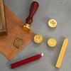 Retro Wax Seal Set Wooden Handle Exquisite Wax Seal Stamp Set Fire Paint Seal Set Envelope Invitation Sealing Wax Craft Gift Box
