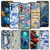 Blue Ocean Fish Case For Realme C67 C63 C55 C53 C35 C25 C21 GT 2 3 5 6 10 11 12 13 Pro Plus 5G Soft TPU Phone Cover Fundas Bags