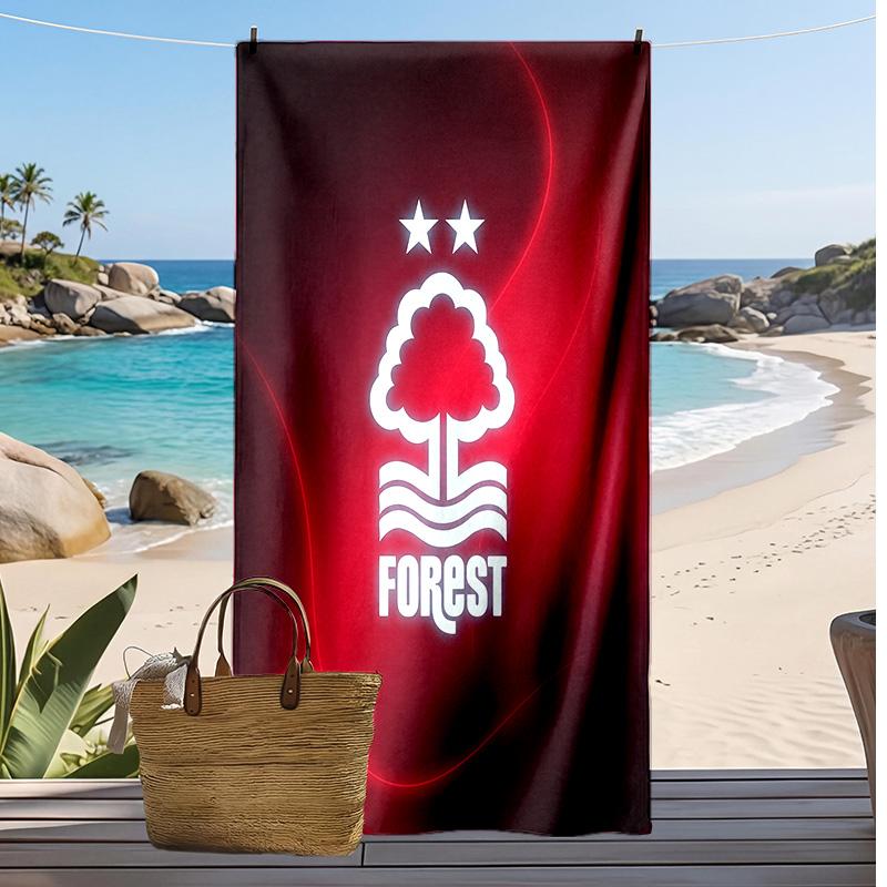 Toalla de Playa con Estampado de Fútbol Nottingham Forest, Toalla Grande Suave de Secado Rápido para Playa, Camping, Natación