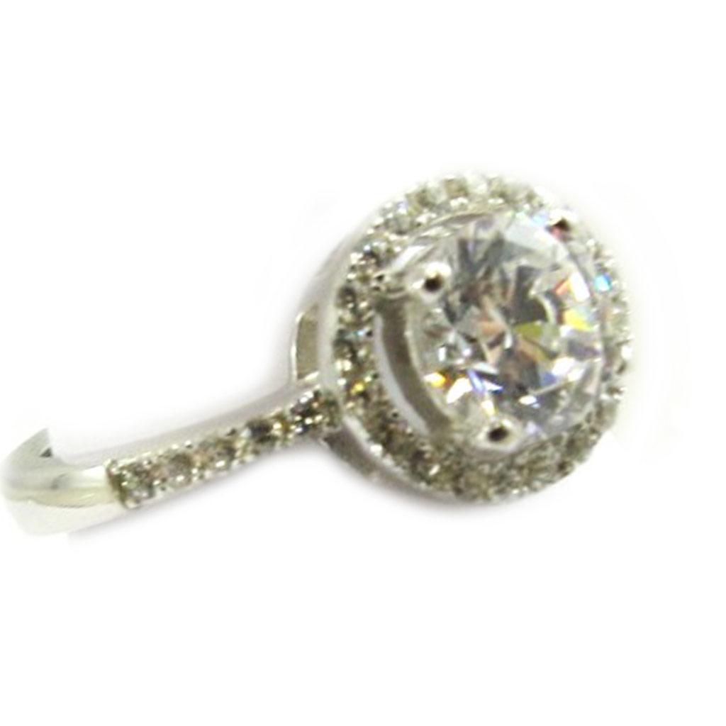 Inel de argint 'Sissi' argint alb (rodiu) - 10 mm