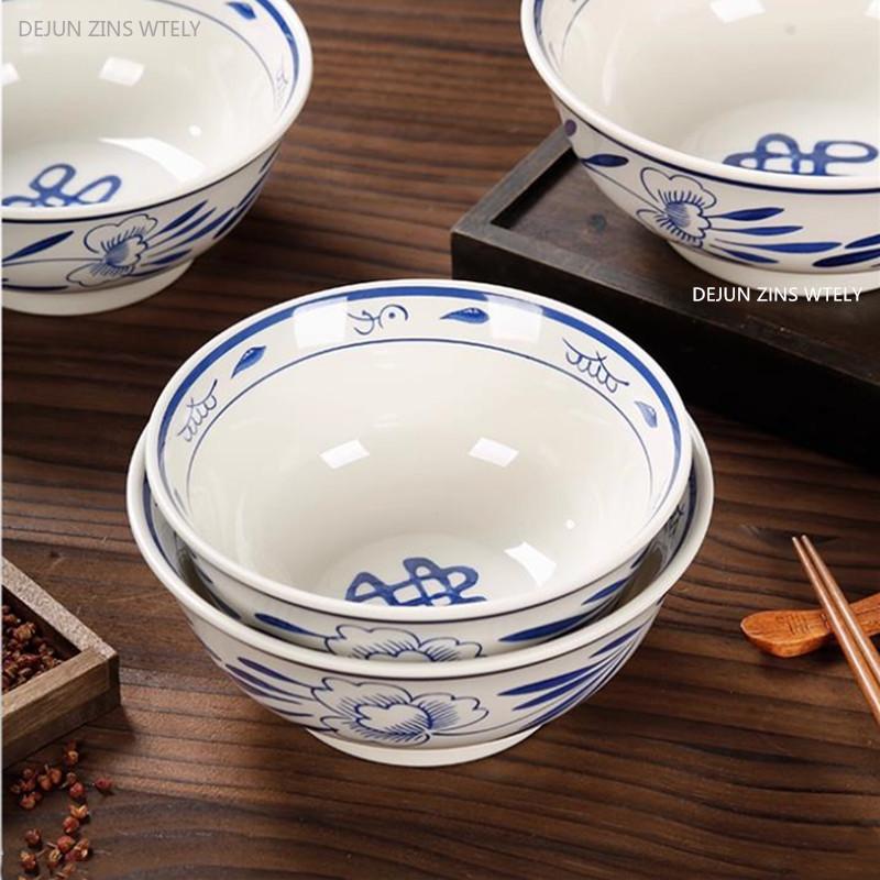 1Pc Large-capacity Ramen Bowl Thickened Melamine Salad Bowl Non-breakable Plastic Tableware Kitchen Accessories Noodles Bowl