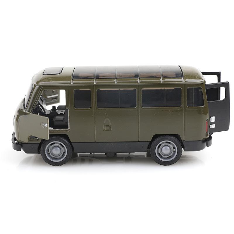 1/36 UAZ Travelers Bus in Lega Modello di Auto Giocattolo in Metallo pressofuso Veicoli per Tour Cittadino del Traffico Modello di Auto Simulazione Pull Back Regalo per Bambini