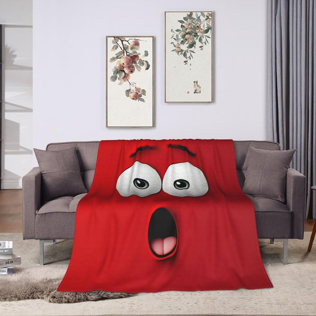 Cute Cartoon Face Meme Blanket Super Soft Bedding Throws Winter Adults Girls Living Room Travel Bedspread