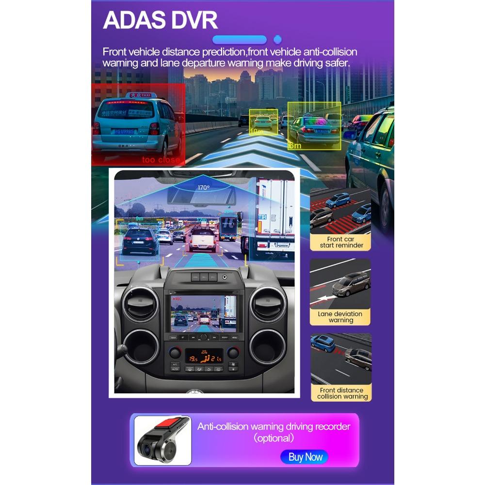 7 tums bilradio Android för Peugeot 3008 5008 2010-2016 Auto Multimedia Stereo Navigation 1+32GB