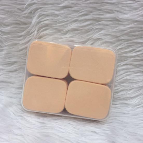 Yousheng 12Pcs/Box Powder Puff Wet Dry Use Dense Hole Soft SBR Emulsion Portable Makeup Accessory Effective Boxed Loose Powder Puff for Women