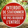 HD Tin Sign Interdit De Stationner Ne Pas Bloquer LEntree Round Metal Wall Art French No Parking Sign Decor