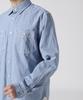 AVIREX DAILY BASIC CHAMBRAY LONG SLEEVE SHIRT Long Sleeve Basic Chambray Shirt 2XL 110 Blue Men's 783-3920003