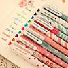 10 Pcs/Set Color Pen Flower Animal Starry Star Sweet Flora Colored Gel Pen 0.38mm Cute Pens For School Stationary