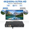 4K 60Hz 120M HDMI KVM Extender Over RJ45 Ethernet Cat6 Cable HDMI USB Extender Transmitter Receiver for Camera Mouse Keyboard