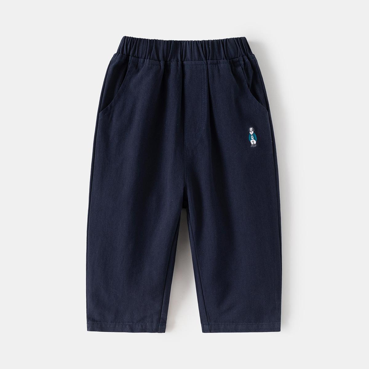 

Мальчики хлопковые тканые длинные брюки весна и осень детская одежда детские детские мальчики повседневные брюки 100cm