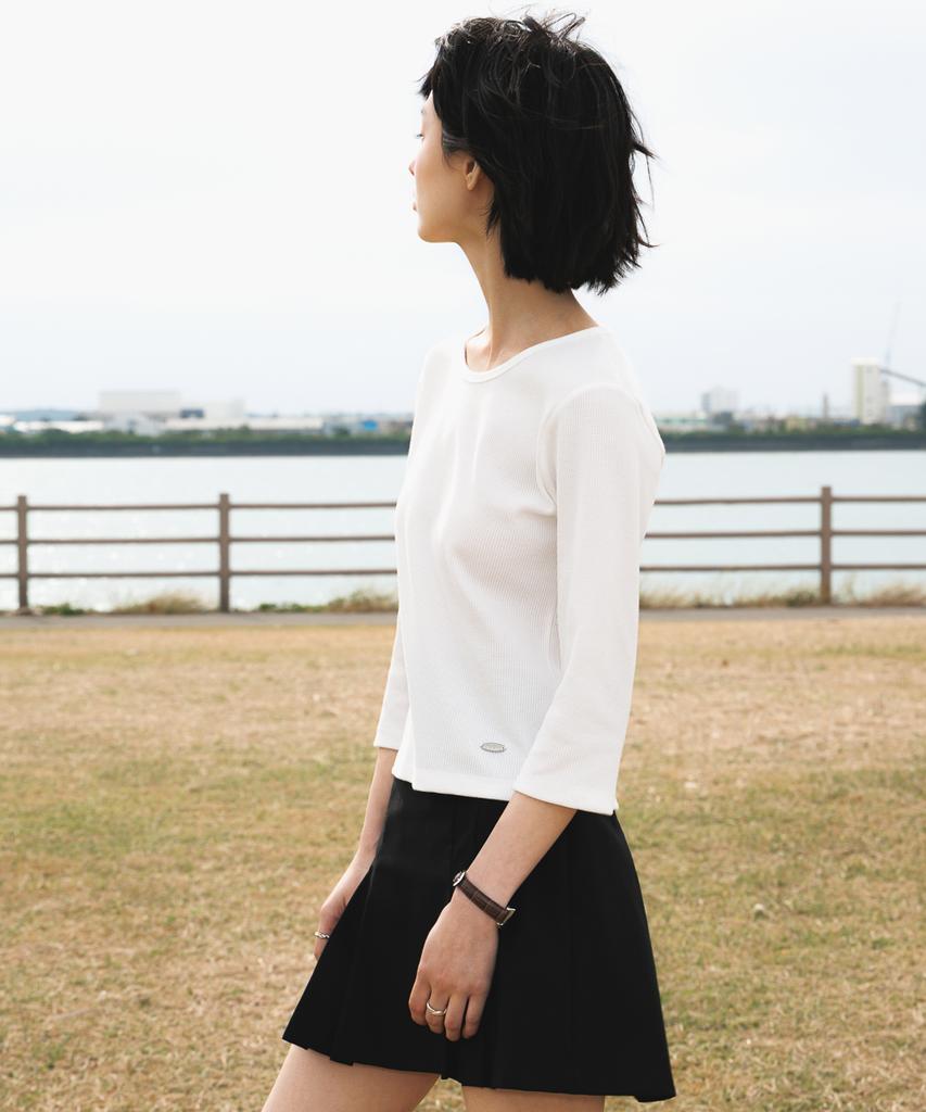 DEHEVE Basic Waffle T-Shirt [Ivory]