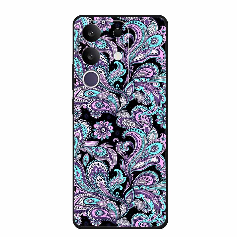 Cartoon Case For Vivo T4x 5G Case Soft TPU Black Silicone Back Cover For Vivo Y300T Y29 4G Phone Case Fundas Shockproof Coque