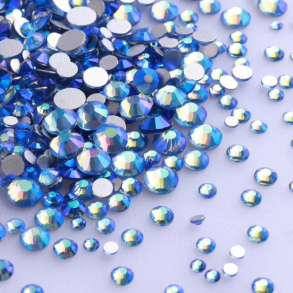 High Quality Rhinestone Non Hotfix Bulk Transparent Crystal AB Glass Rhinestones Mixed Sizes