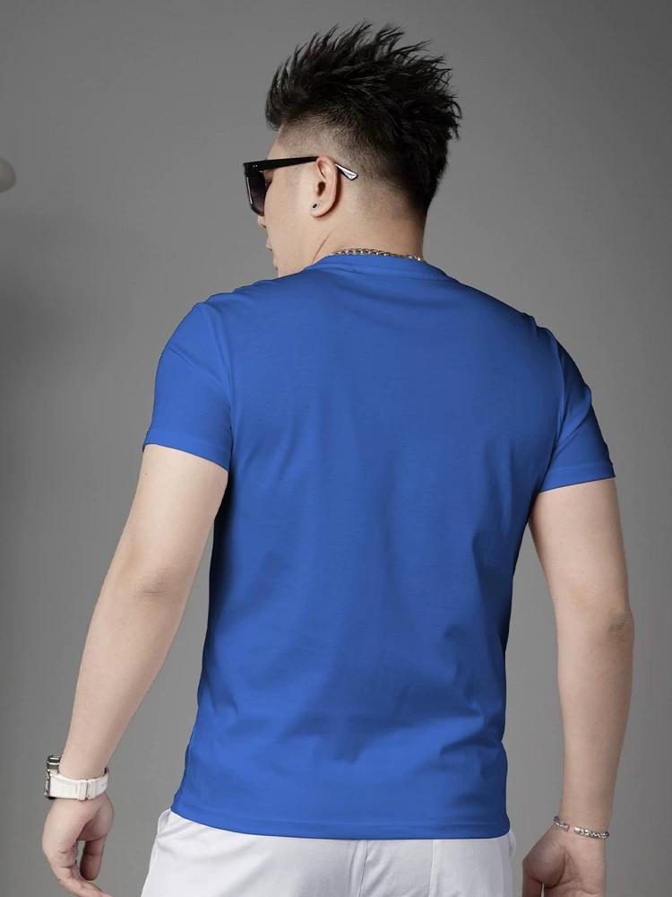 European Station 2025 Summer New Half-Sleeve T-Shirt Trendy Embroidered Rhinestone Round Neck Top Men's Short-Sleeve T-Shirt