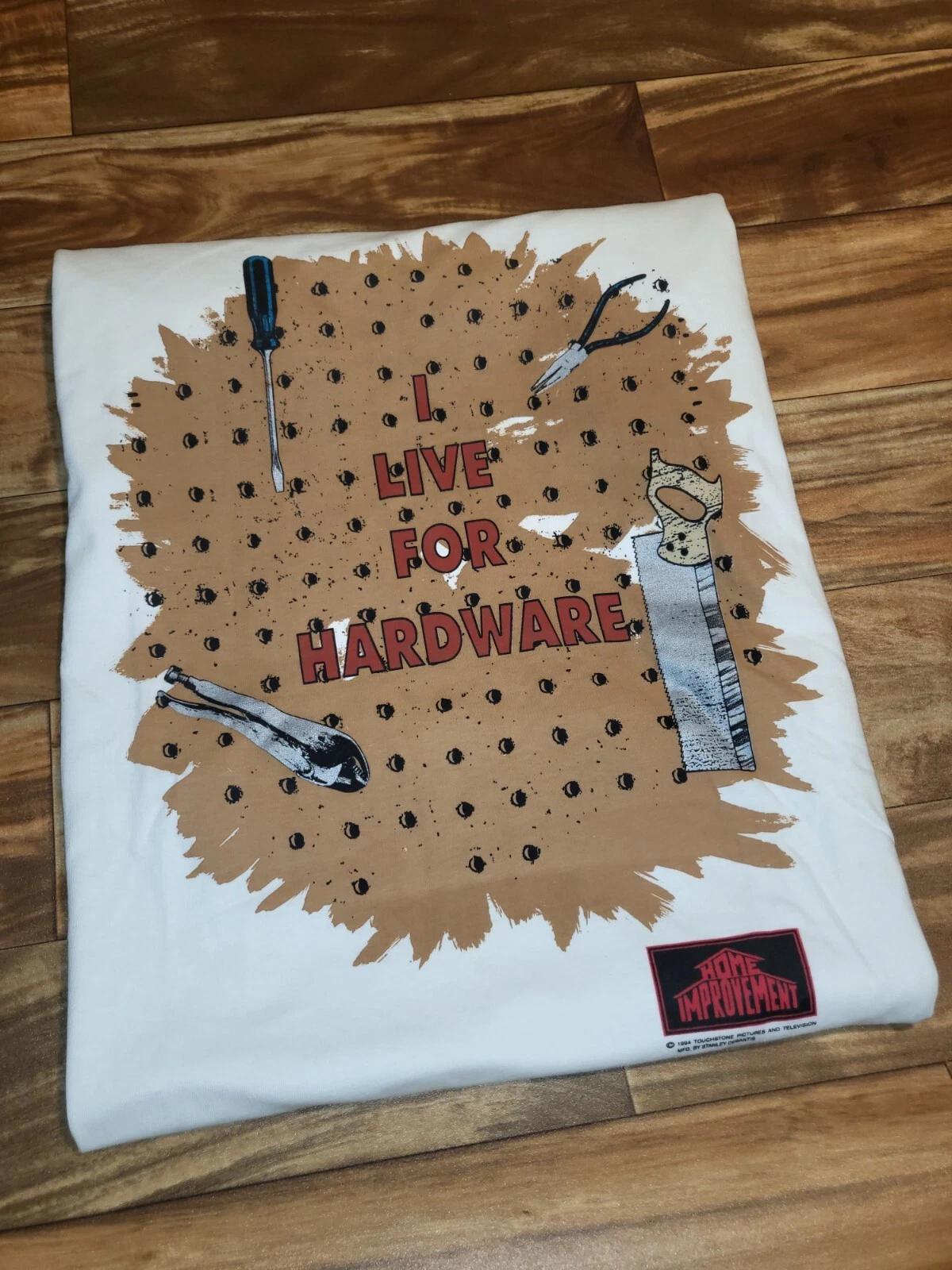 

Vintage Rare 1994 Home Improvements I Live For Hardware Stanley Desantis Sz L/XL L