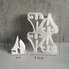 DIY 4 Sailboat Plug-in Candlestick Decoration Silicone Mold Handmade Boat Plaster Drop Glue Mold Home Tabletop Decoration Gift