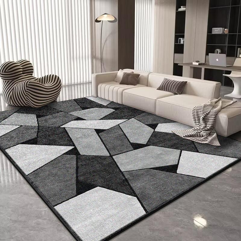 Modern Geometric Carpet for Living Room Modern Luxury Decoration Home Rugs for Bedroom Big Size Non-slip Easy Cleaning Floor Mat