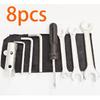 8 Pcs Universal Motorcycle Tool Kit Screwdriver Spanner Spark Plug Socket Wrench