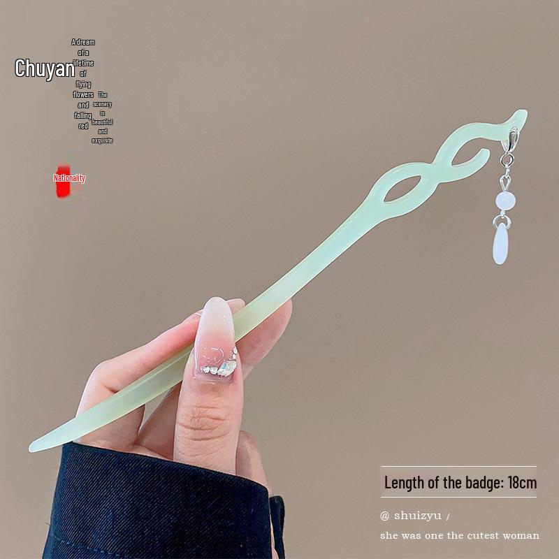 Traditional Sandalwood Hairpin for Chinese Cheongsam & Hanfu Updo