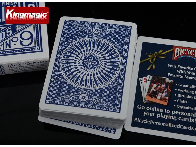 Jeu de cartes original Tally-Ho No.9 - Designs Dos Éventail & Dos Cercle pour la Magie & les Flourishes
