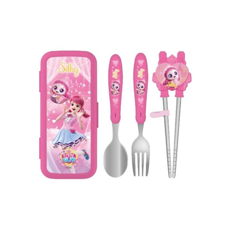 Princess Catch! Teenieping Spoon, Fork & Chopsticks Set (Heartsping , Claireping, Boniping, Graceping, Silkping) (24 Options)