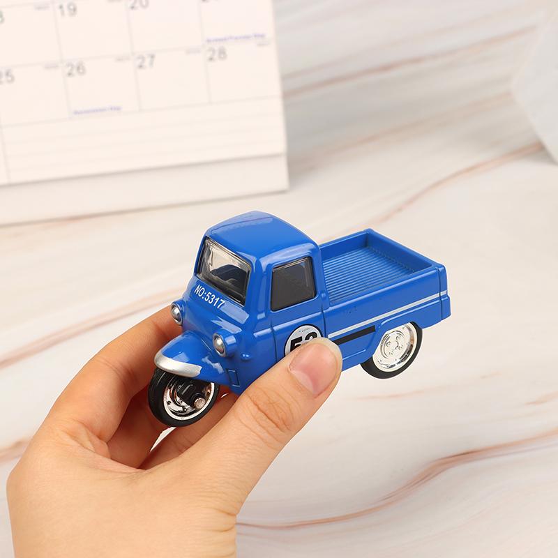 1 Peça Presente de Aniversário Modelo de Triciclo Tailandês Brinquedo Simulação Tuk Tuk Carro Estatueta Brinquedo de Veículo Infantil Decoração de Topper de Bolo para Mesa