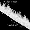 100CM Natural White Pheasant Feathers Trims Ribbon Crafts DIY Handwork Feathers Sewing Party Wedding Decoration Accessories