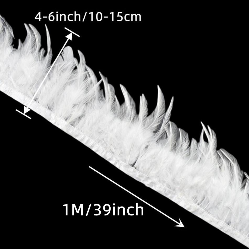 100CM Natural White Pheasant Feathers Trims Ribbon Crafts DIY Handwork Feathers Sewing Party Wedding Decoration Accessories