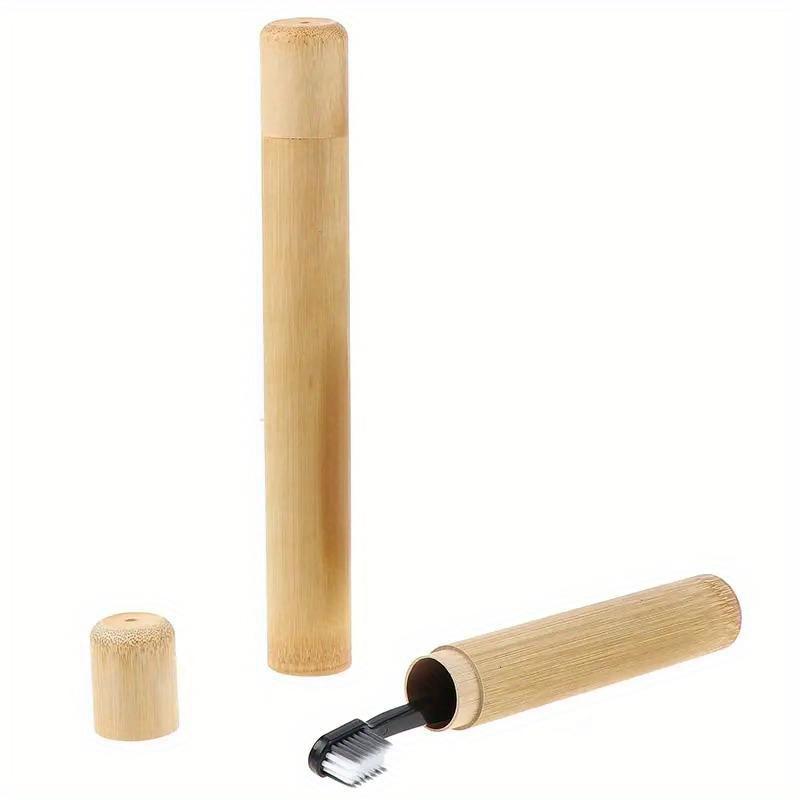 1 Stück Bambus Etui Zahnbürste Bambus Tube für Erwachsene Zahnbürstenetui Handgefertigt Zahnbürsten Zubehör