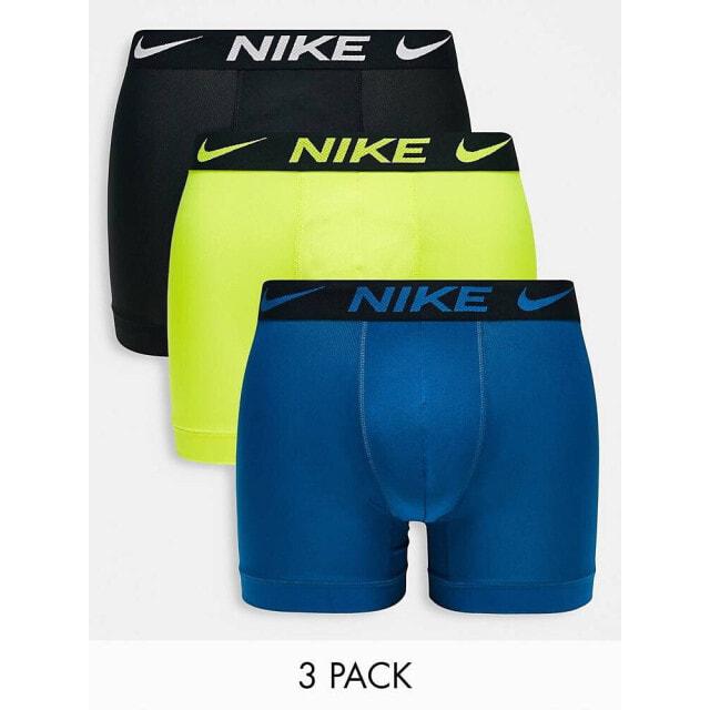 

Набор из трех трусов-боксеров из дышащей микрофибры Nike Dri-Fit Advanced, цвет Volt