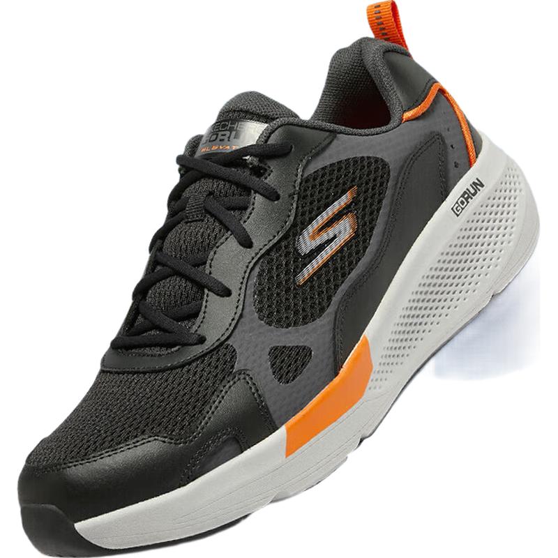 Skechers Men s Breathable Mesh Running & Casual Shoes US 10 черно-оранжевый