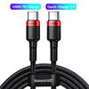 Baseus 100W USB C To USB Type C Cable For iPhone 15 Plus Pro Max USB C PD Fast Charger Cord USB-C Type-c Cable For Macbook Pro