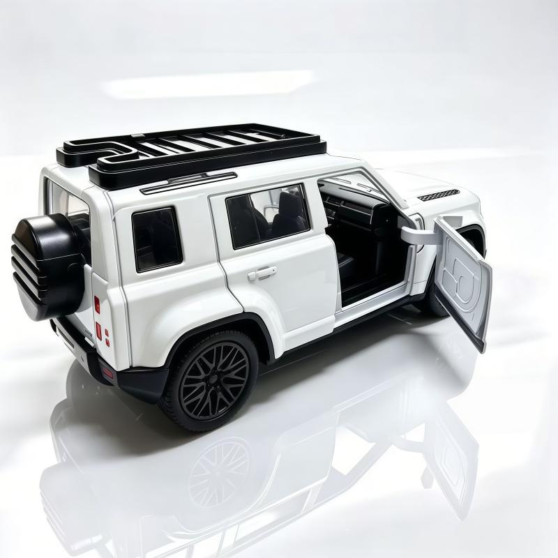 1:36 Scale Hard‑Style Off‑road SUV Diecast Model, Openable Doors, Roof Rack & Side Ladder, Two‑color Options, Vehicle Replica fo