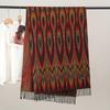 Ethnic Style Women Printed Shawl Autumn Winter  Muslim Hijab Imitation Cashmere Tassels Scarves Luxury Thick Warm Scarf Female
