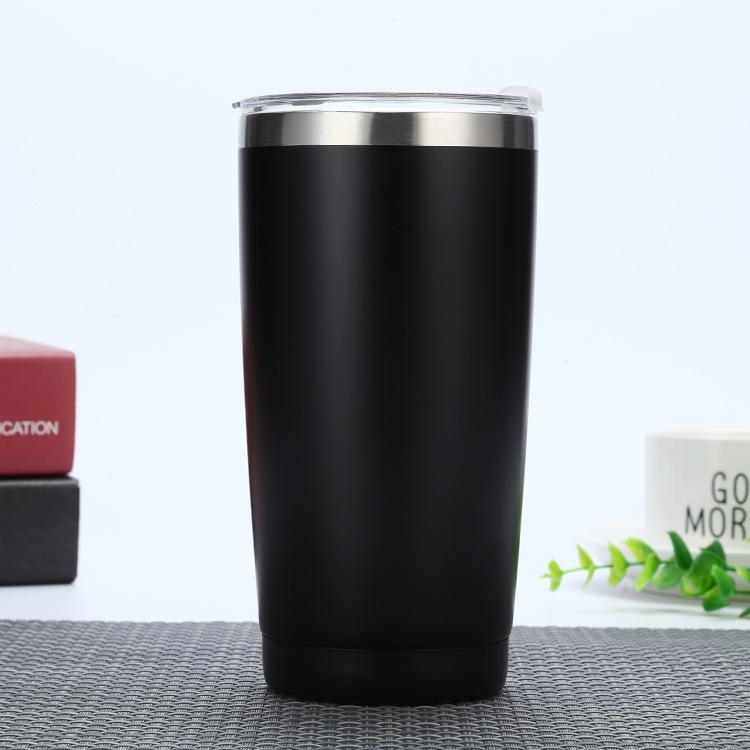 20oz Stainless Steel Car Cup, Double-layer Stainless Steel Thermos Cup, Portable Car Ice-cold Cup