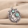 Natural Amazonite Gemstone Silver Pendant 1.9" 925 Sterling Silver Women Jewelry For Special Occasion CP-44-26