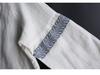 Women's Plus Size Cotton & Linen Shirt - Spring/Summer 2025 Ethnic Style with Wheat Ear Embroidery, Long Sleeve, Loose Fit.