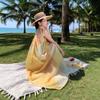 New summer new Korean version colored chiffon smudge suspender dress