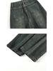 Pleated Wide-Leg High-Waist Gray Jeans for Women - Retro & Nostalgic Autumn Wear